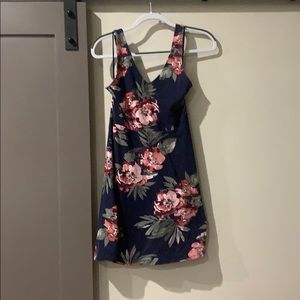 Floral print halter dress